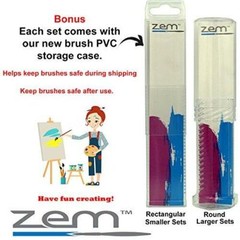 ZEM Brush Golden Taklon Mini Detail Brush Set Liner 20/0, Mini Liners 20/0,