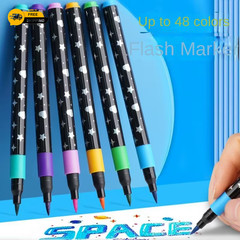 24/48/72/96 Colors Dual Brush Tip Glitter Art Markers Metallic Paint Marker Pens