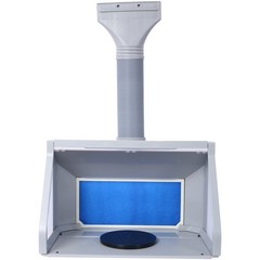 Portable Airbrush Spray Booth Kit with Turntable, Dual Fans & LED Lights