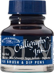 Calligraphy Ink, 30ml 1-oz Bottle, Blue Black
