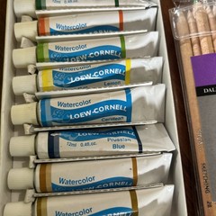 Mixed Artist Drawing & Sketching Supplies Lot | Pastels Chalk Pencils Watercolor