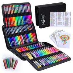 Gel Pens for Adult Coloring Books, 160 Pack Artist Colored Gel Pen with 40% M…