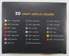 ARTEZA 20 Unique Colors Craft Acrylic Paint Set, Set of 20 (2 Oz ea) Brand NEW