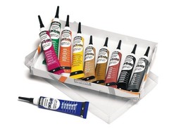 036100 Porcelaine 150 Assorted China Paint Outliners Set 10 PCS 20ml Tubes