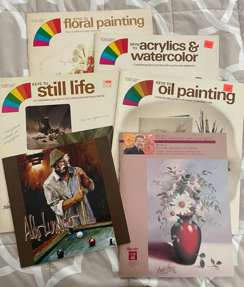 Nice LOT of Vintage Art Instruction Clean Paperback Books Painting Still Life