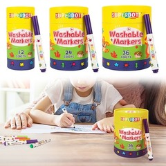 Poratable Watercolor Pen 12/24/36 Color Washable Markers for Kid Adult Drawing