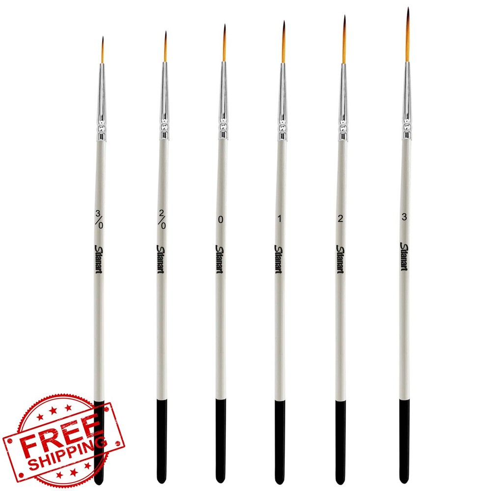 Sdanart Script Liner Paintbrush 6pc Fine Tip