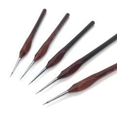 XDT#729 Mini Fine Detail Liner Art Brush 5Pc #00000 Set Nail Model