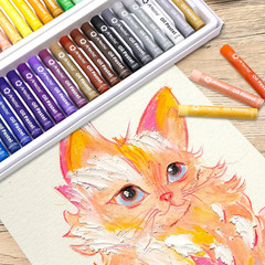 Oil Pastels Set of 50 Colors (8 X 60 Mm), Soft Oil Pastels for Art Painting, Dra