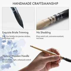 ARTIFY Professional Natural Squirrel Hair Quill Watercolor Brushes