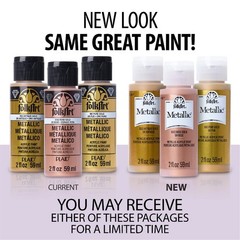 Metallic Acrylic Paint Set, Assorted Colors, 2 oz – Royal Gold & More!