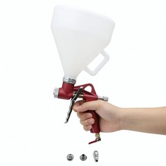 1.5 Gallon Air Hopper Spray Paint Gun Texture Wall Painting Sprayer W/ 3 Nozzle