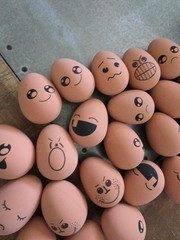 24 Rubber Bouncy Eggs With Funny Expressions Emotion Egg Counseling School Feel