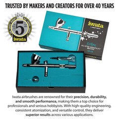 Iwata Eclipse HP-CS Airbrush – Gravity Feed Dual Action, High-Flow Atomization