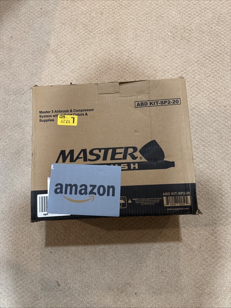 Master Airbrush Cool Runner II Air Compresssor ABD Kit-SP2-20 Open Box READ