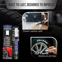 Bold White Paint Pen for Tire Lettering – Waterproof & Car Wash Safe | 1 Pack