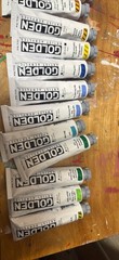 GOLDEN Acrylic Artist Colors Paints 2fl oz Tubes High Series lot of 97