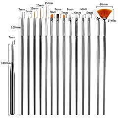 31pcs Nail Art Brushes, Nail Art Tool Set, Dotting Tools, Dust Brush, Striping..