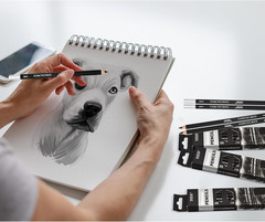 36 Pcs Professional Charcoal Pencils Soft, Medium and Hard for Drawing Charcoal
