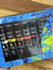 Sargent Art Acrylic Paint Set Professional Quality 12 Pack Hues Assorted Colors