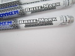 Lot of 3 New Brite Mark Medium Tip Paint Marker Pen (White)