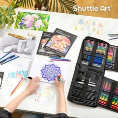 Shuttle Art 103 PCS Drawing Kit, 1 Count (Pack of 103), Multicolor