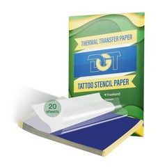 Tattoo Transfer Paper, A4 Size Stencil 20 pcs, Black