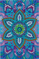 CraftBuddyUS CCK-10x15B3: Blue Mandala, Crystal Art Card 10x15cm