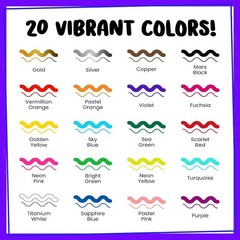 Versatile 20 Oil Based Paint Markers – 1mm & 5mm Dual Tips for Vibrant Creations