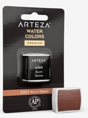 Arteza Premium Water Colors A561 Burnt Sienna Half-Pans Single Color ARTZ-9702