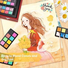 Art Supplies, iBayam 150-Pack Deluxe Wooden Art Set Crafts Drawing Painting Kit