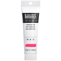 Professional Heavy Body Acrylic Paint, 2-oz (59ml) Tube, Fluorescent Pink