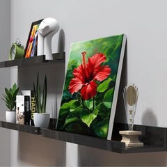 Paint by Numbers kit for Adults with Frame Flowers Paint by Numbers with Easel D