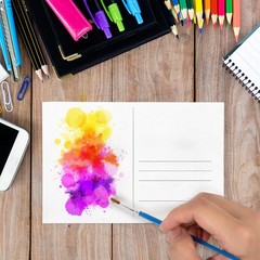 50 Sheets Watercolor Postcards 4″x6″,100% Cotton,Acid-Free Heavyweight Art Paper