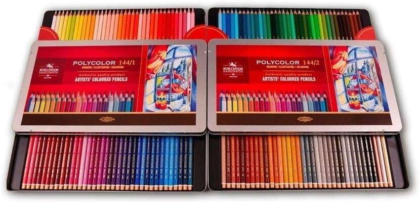 KOHINOOR set of artists´ coloured pencils 3828 144 pcs POLYCOLOR Exclusive set