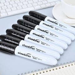 20 Pack Jumbo Black Permanent Markers For Doodling Drawing And Decoration
