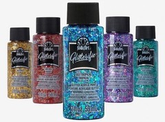 Glitterific! FolkArt Glitter Paints, Craft Acrylic, Build a set/Choose Color ✨
