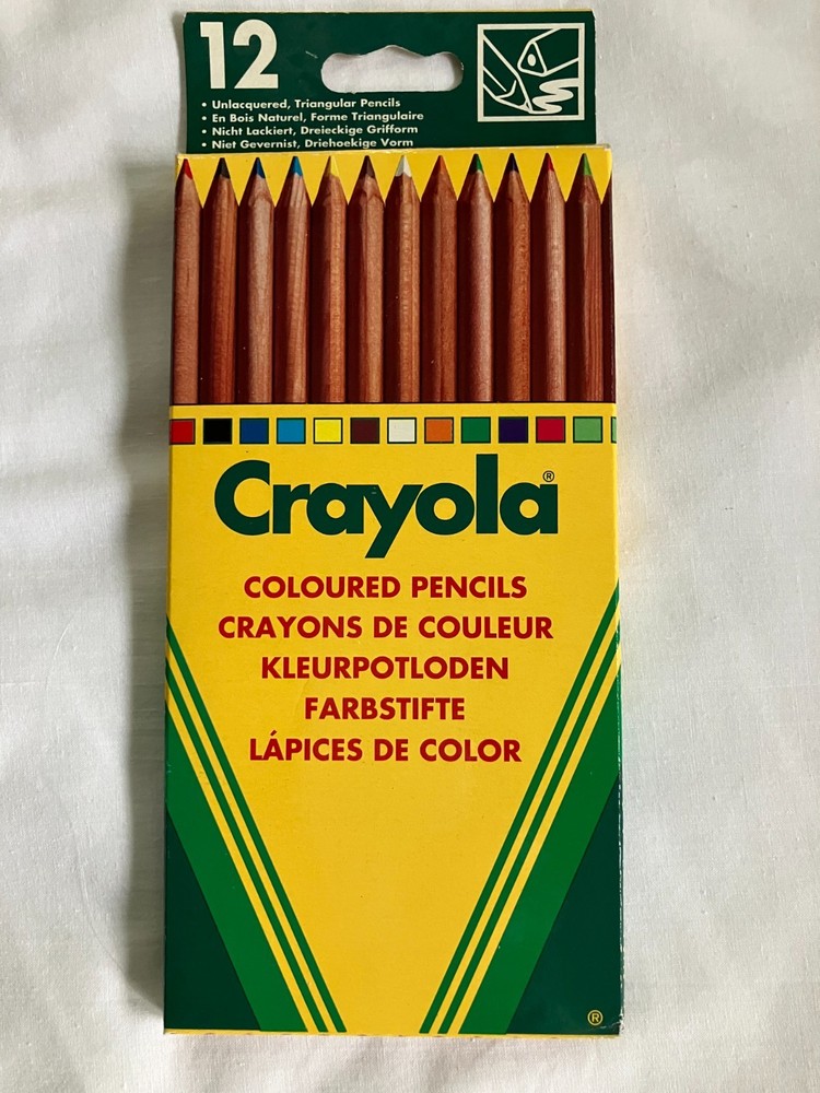 Crayola Colored Pencils Set of 12 Made in Italy New