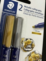 Staedtler • 2 Metallic Calligraphy Chisel Tip New