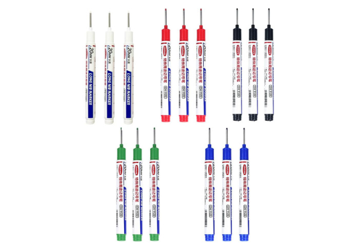 Long Head Deep Hole Marker Pens 15PCS Long Nib Marker 20Mm Quick Dry Waterproof