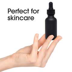 Black Coated Boston Round Glass bottles Black Dropper Cap 1 oz / 30 ml 12 Pack