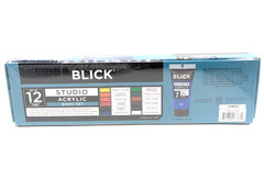 Blick Studio Acrylic Paint Set of 12 Colors in .7oz (21ml) Tubes NEW / SEALED