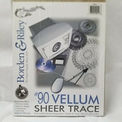 Borden & Riley #90 Sheer Trace/Medium Weight Vellum Pad, 9×12-500 Shts. (Ream)
