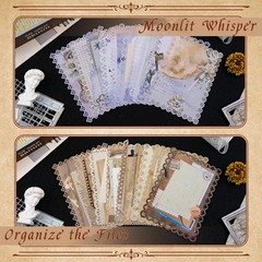 Vintage Scrapbook Paper 60 Sheets Lace Edge Assorted for DIY Journal Album Craft
