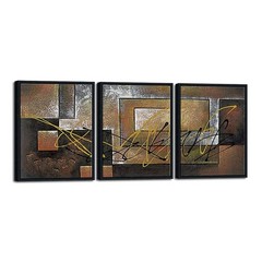 Pyradecor Black Framed Canvas Wall Art Modern 3 Piece Canvas Prints Abstract …