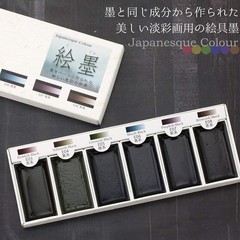 6 Color Water Ink Paint Set Monotone Brown Purple Blue Green Yellow Red