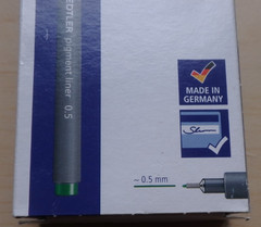 STAEDTLER 1.0 mm Pigment Liner Fineliner 2 Packs of 10 brown & 10 green each NEW