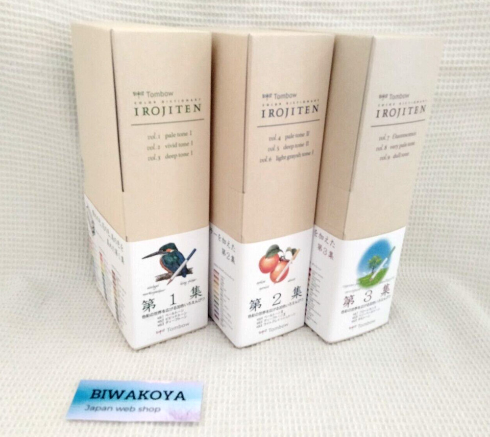 Tombow Colored Pencils Dictionary Irojiten Vol. 1,2,3 Complete Set 90 Color JP