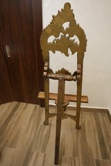 Rare Rococo Baroque Ornate Wood Display Art Easel – Hand-Carved Decorative Stand