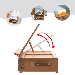 Adjustable Storage Box Easel,Painting Board Stand with Drawers,Storage Box Easel